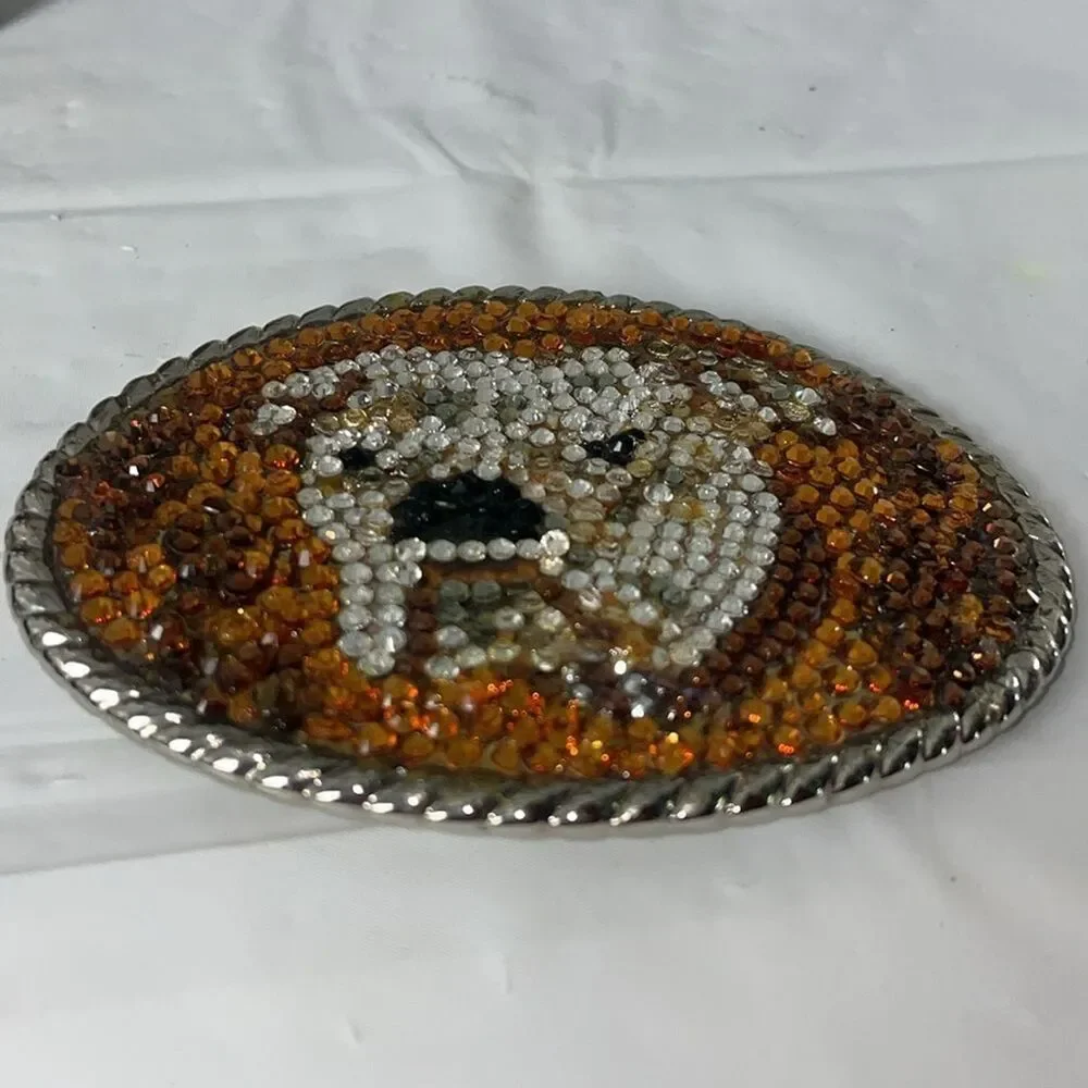 Bulldog Bling Belt Buckle Handmade